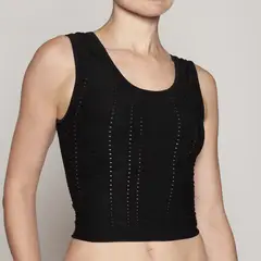 MONARCH - Polera Crop Relieves Lasst