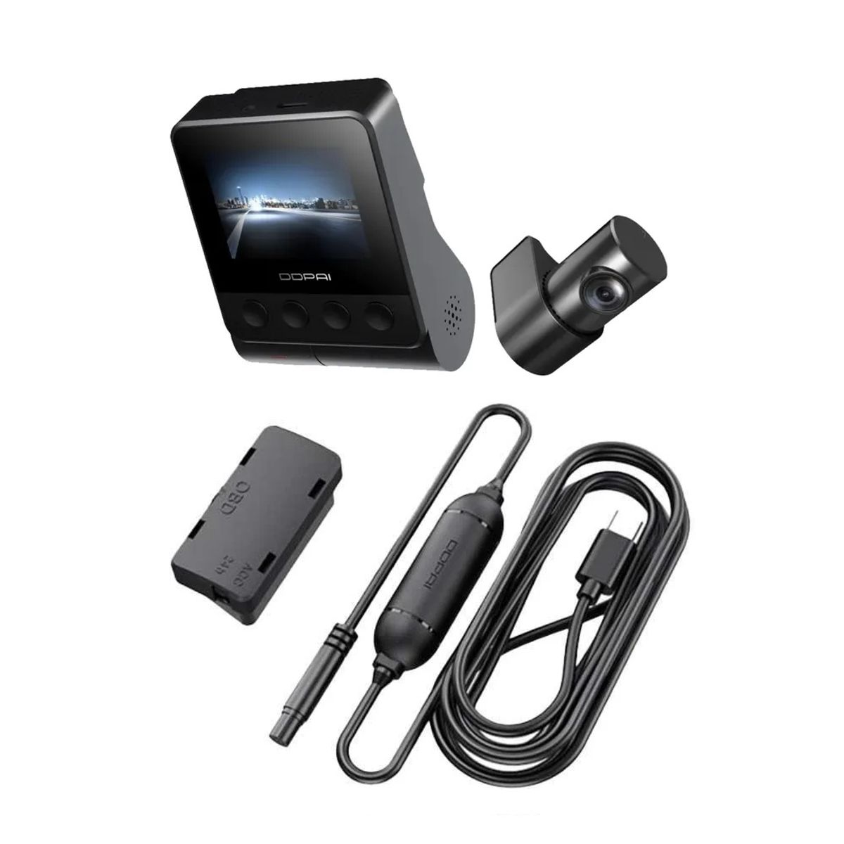 70MAI - Cámara Vehículo Dual DDPAI Z40 27K 5MP GPS ADAS + Kit OBD