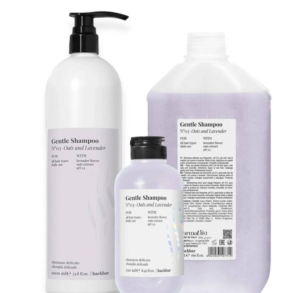 FARMAVITA - Farmavita Gentle Shampoo Nro 03 Oats And Lavender 5000 Ml