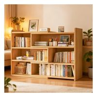 Estante Librero Madera Multifuncional Adaptable 60-120x80x17