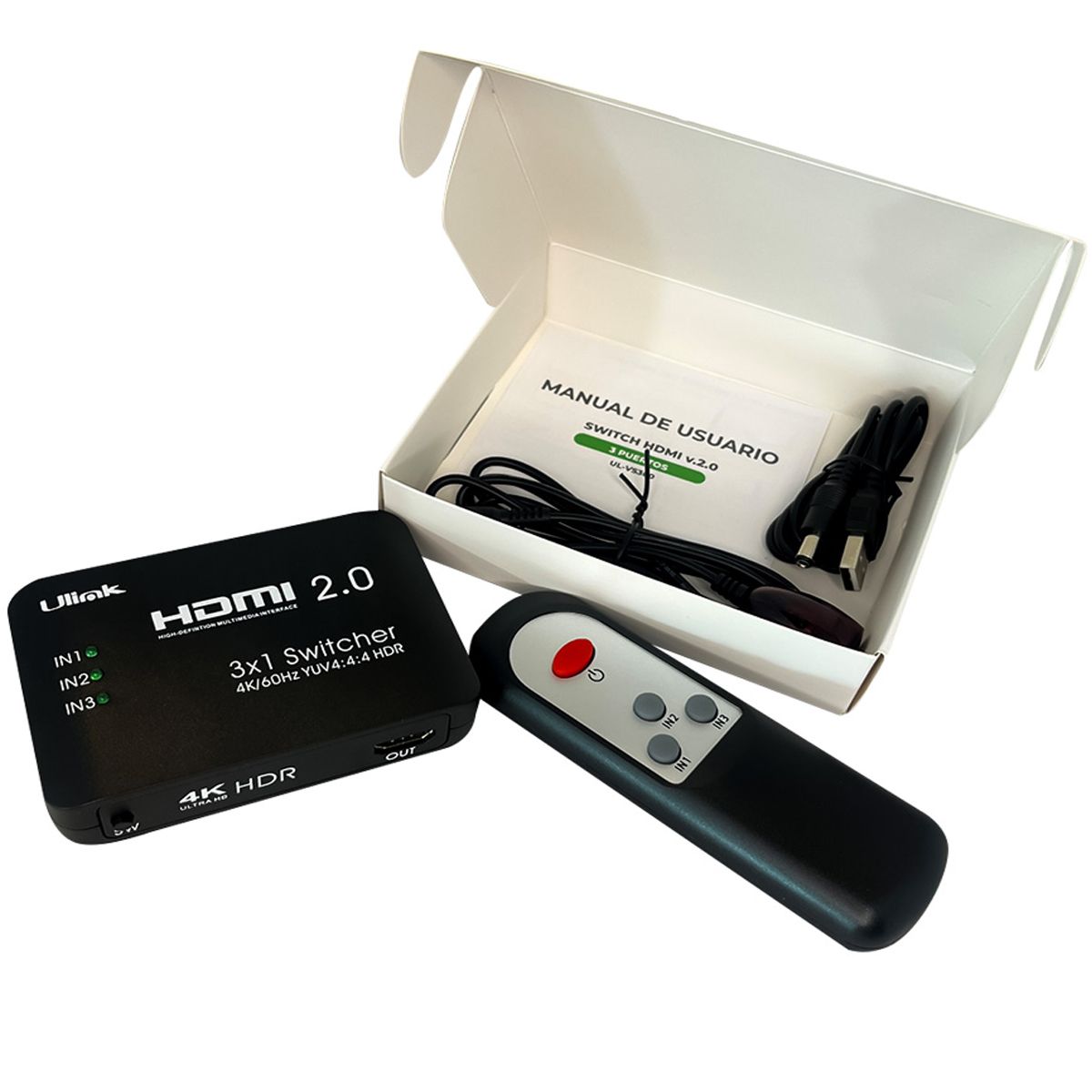 TP LINK - SWITCH HDMI 2.0 ACTIVO 3X1 4K. CON CONTROL REMOTO