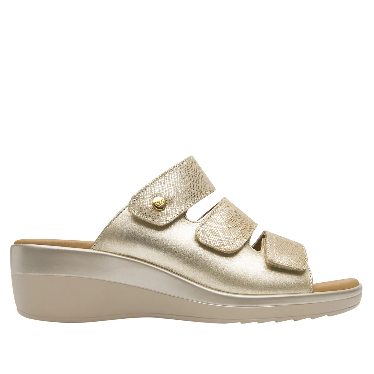 FLEXI - Sandalia Mujer Amapola 116022 Dorada Flexi