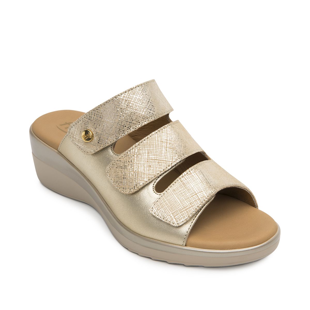 FLEXI - Sandalia Mujer Amapola 116022 Dorada Flexi