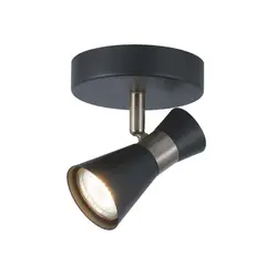 BP ILUMINACION - Foco Sobrepuesto Zeny Negro Mate Gu10