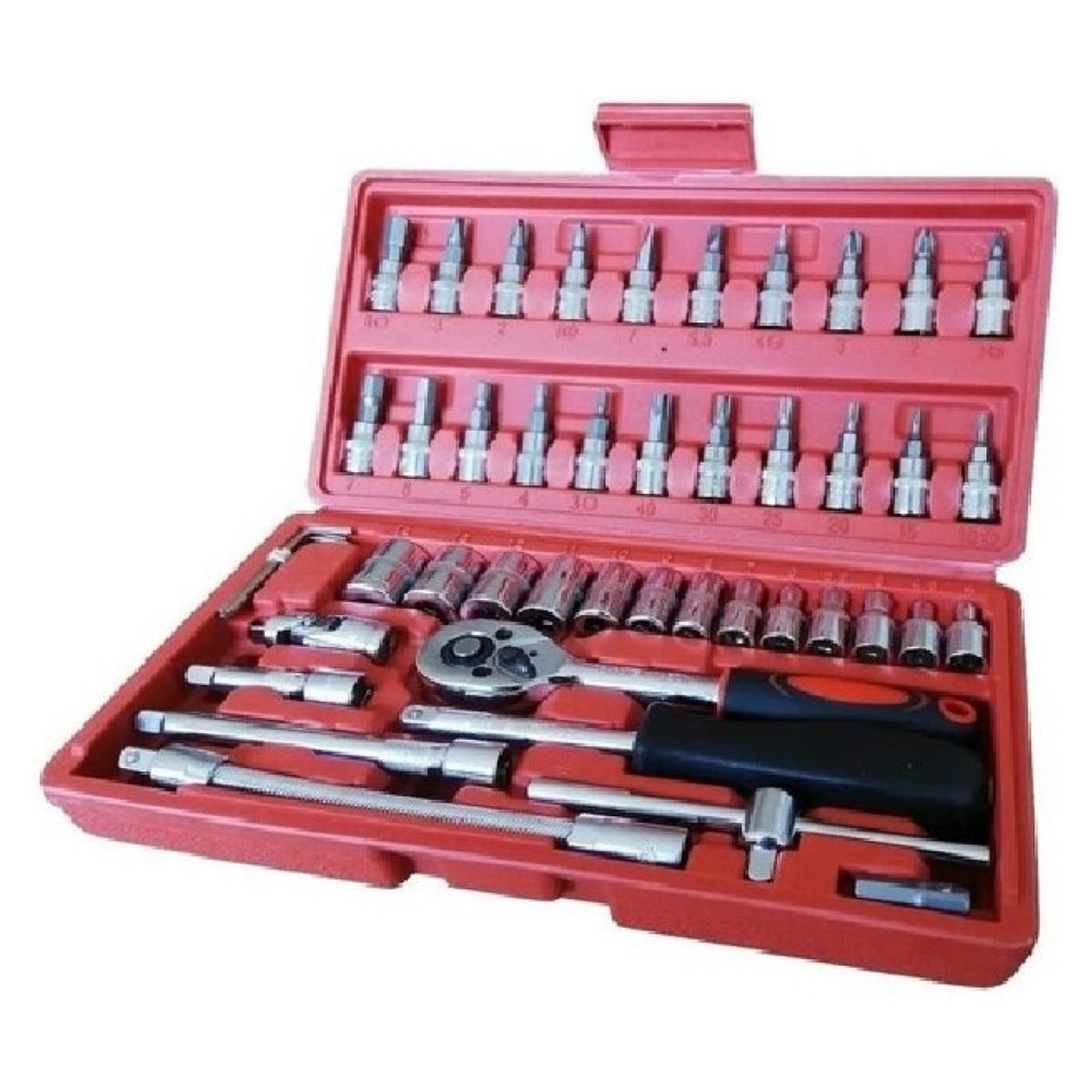 GENERICO - Dados 46 Piezas Herramientas Chicharra De 1/4