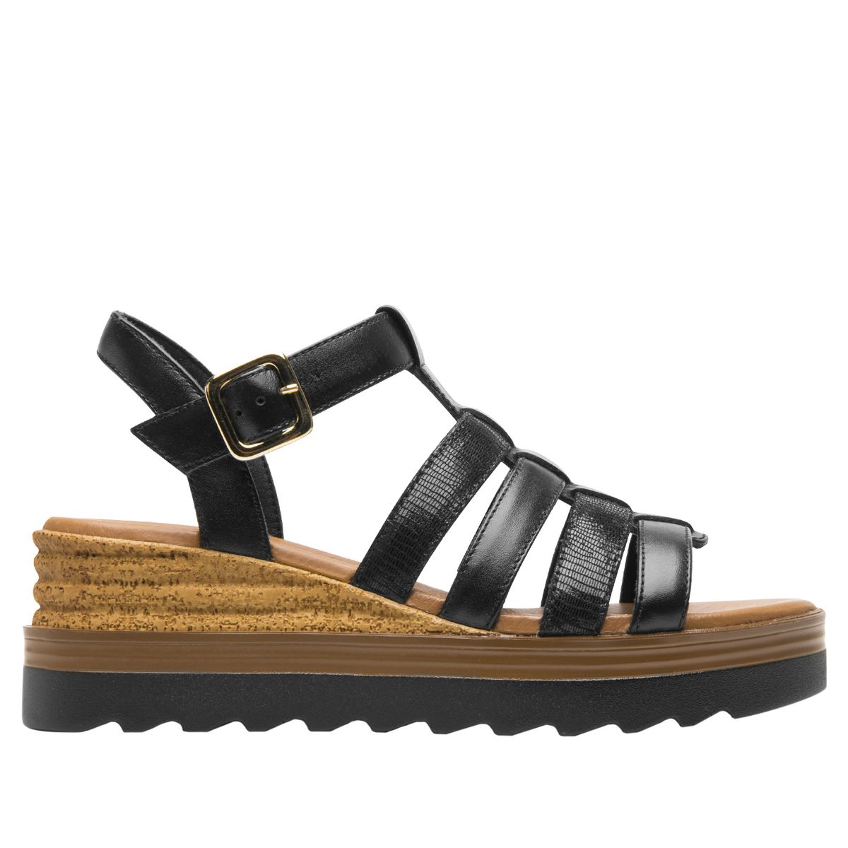 FLEXI - Sandalia Mujer Manaus 127707 Negra Flexi