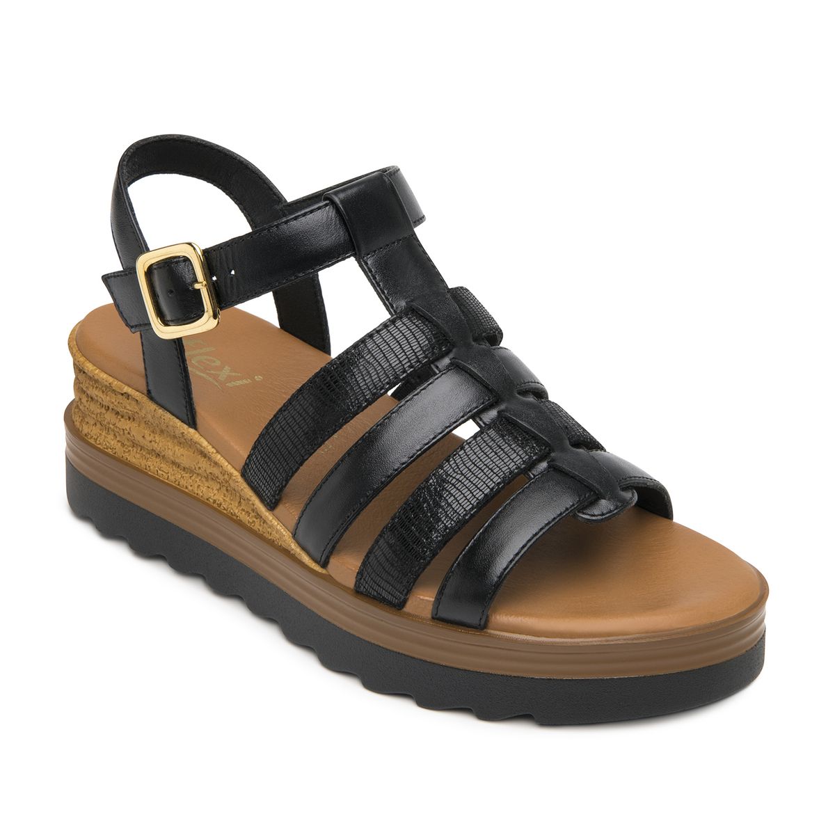 FLEXI - Sandalia Mujer Manaus 127707 Negra Flexi