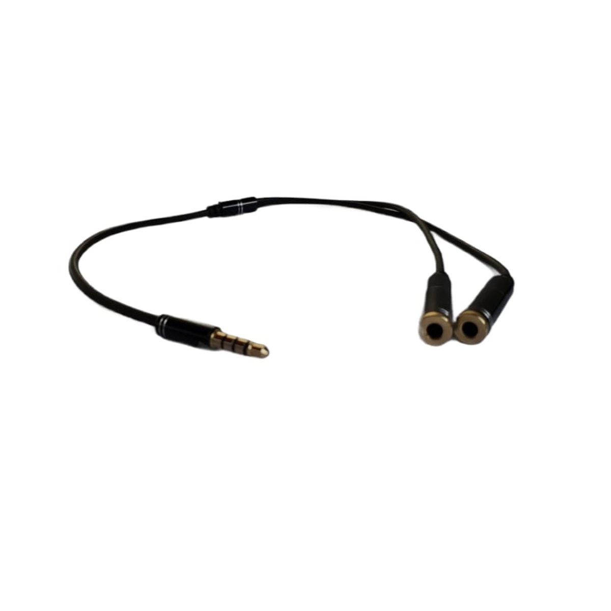 GENERICO - SPLITTER STEREO 3.5MM PLUG 2 SALIDAS, 23CM