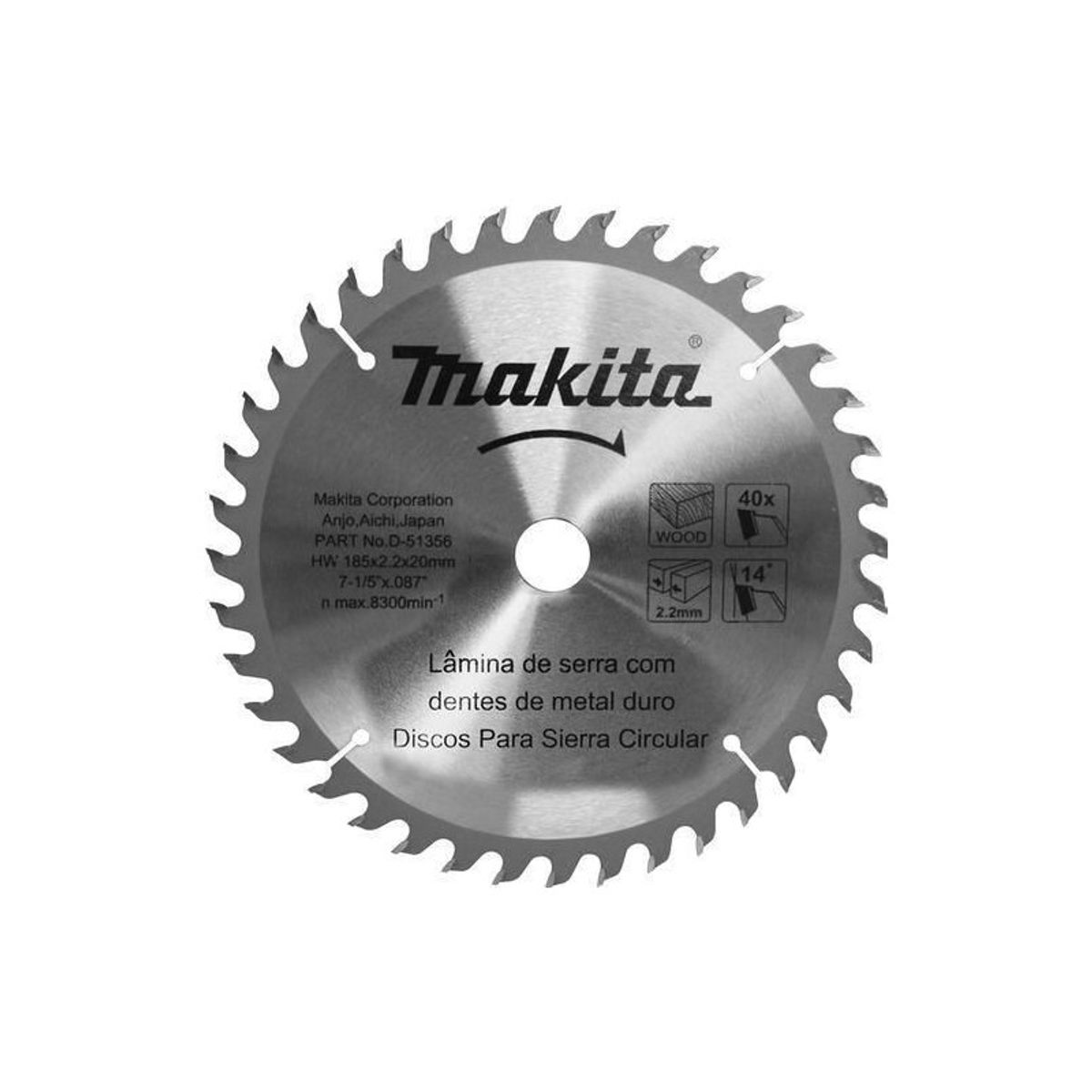 MAKITA - Disco Sierra Circular 7-1/4 40 D Makita D-51356