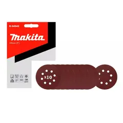 MAKITA - Discos Lija Velcro (10u) 125mm (5) Grano 150 D-54542