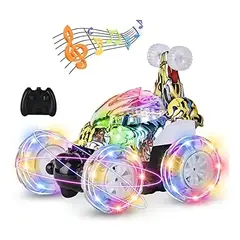 GENERICO - Auto rc crazy car luces sonido rgb yt-365 verde lima