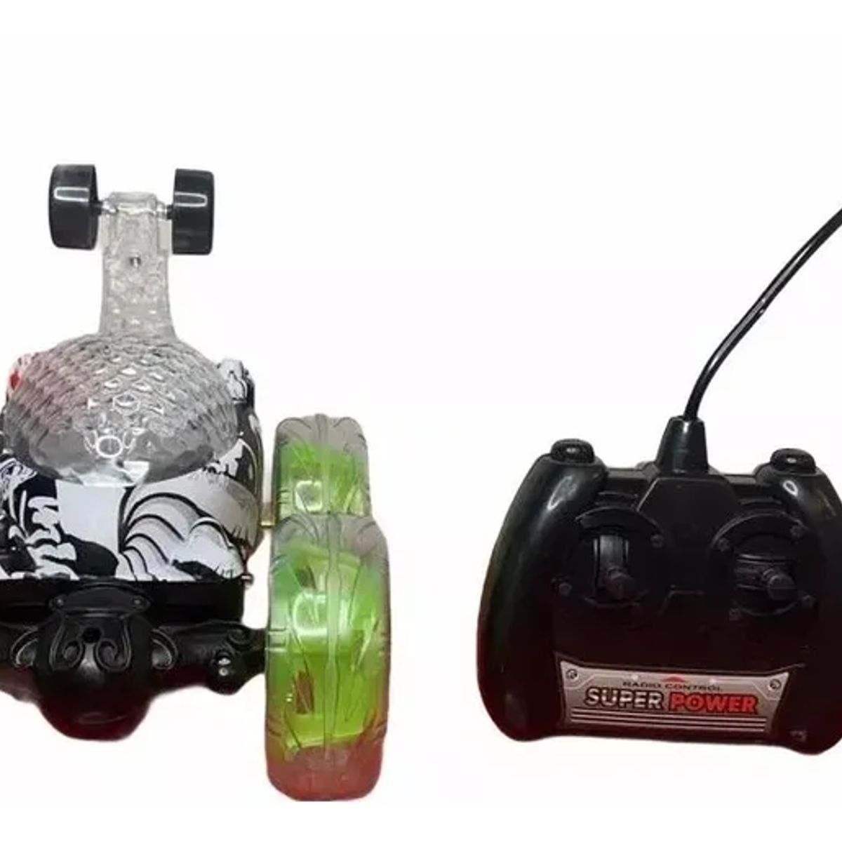 GENERICO - Auto rc crazy car luces sonido rgb yt-365 verde lima