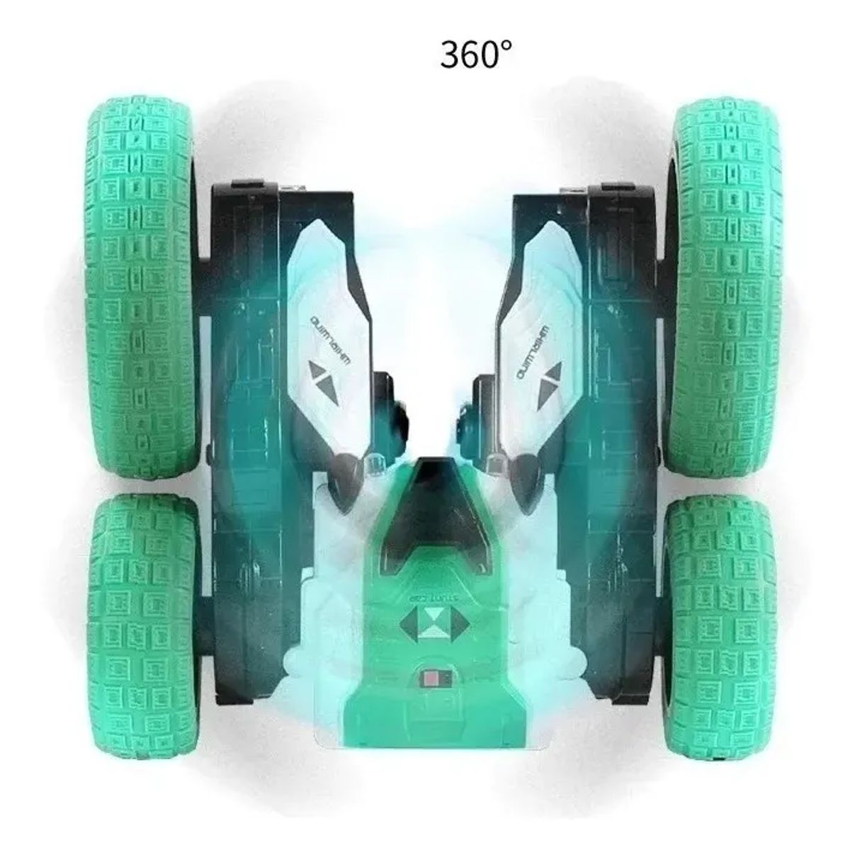 GENERICO - Auto rc crazy car acrobático 360 verde/blanco