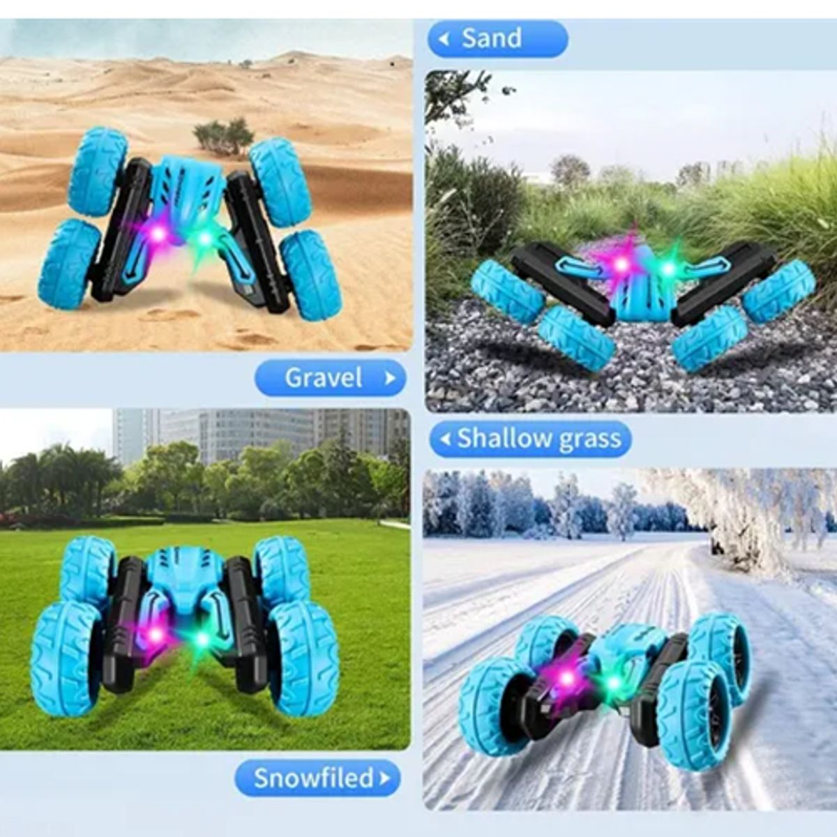 GENERICO - Auto stunt rc 360 doble azul