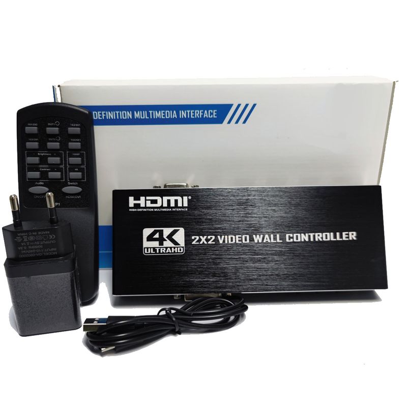 GENERICO - CONTROLADOR VIDEO WALL DVI HDMI 1X4 CREMOTO FULL HD4K