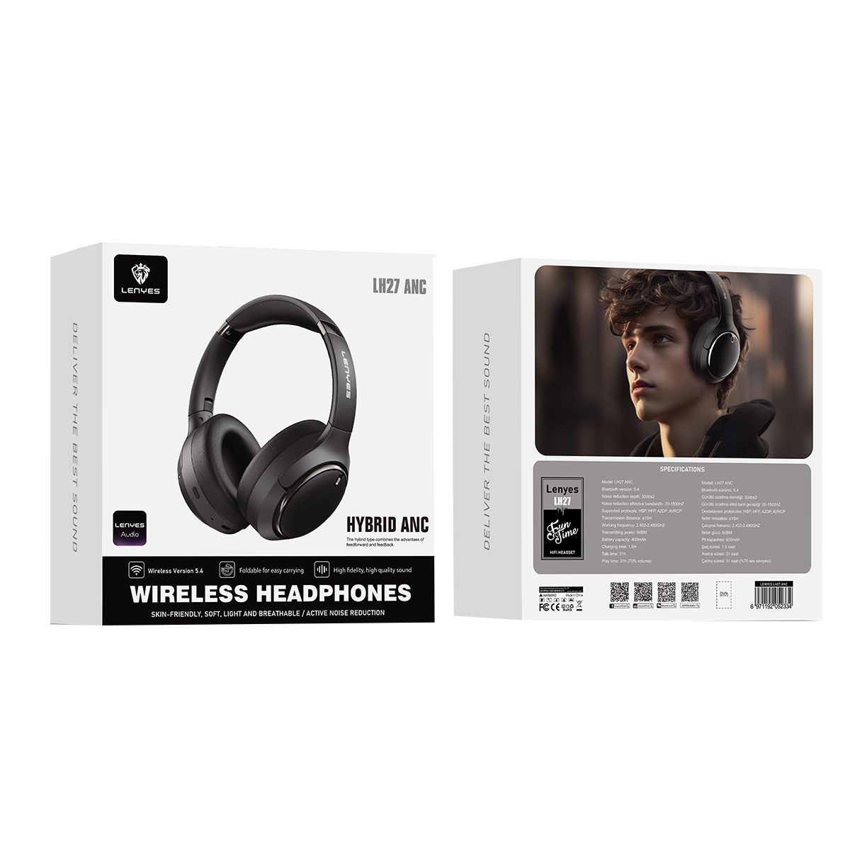 LENYES - Audífonos Inalámbricos Lenyes Lh27 Bluetooth 5.3