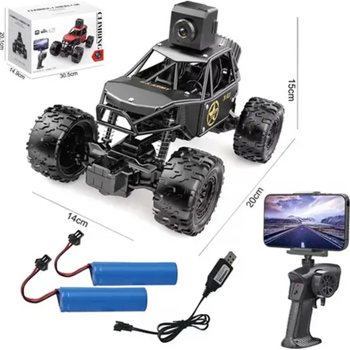 GENERICO - Auto rc cámara wifi live video 2 baterías