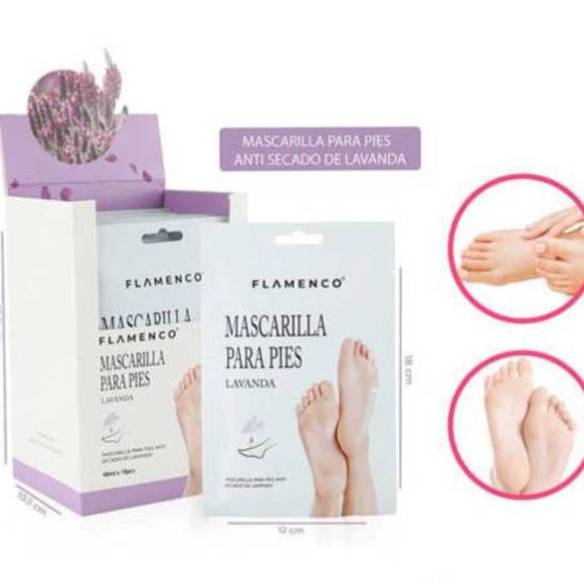 FLAMENCO - Mascarilla Para Pies Exfoliante E Hidratante De Lavanda