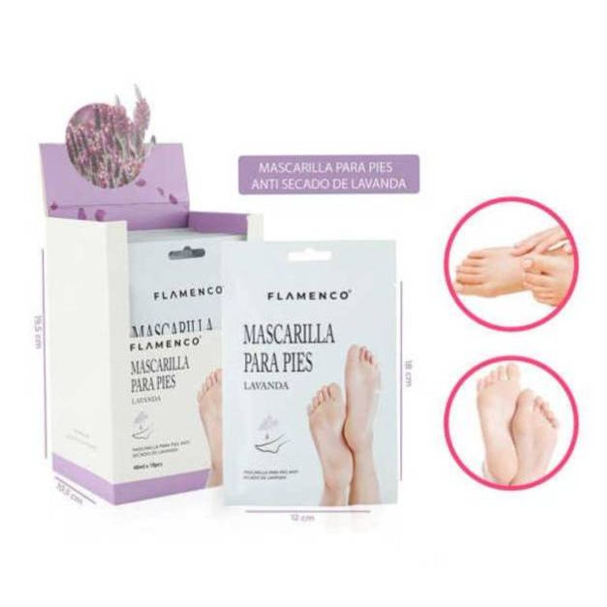 FLAMENCO - Mascarilla Para Pies Exfoliante E Hidratante De Lavanda