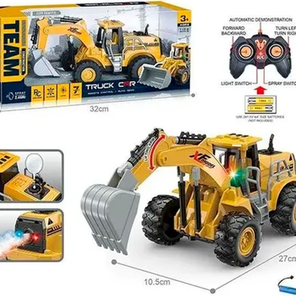 GENERICO - Excavadora aspor rc brazo eléctrico