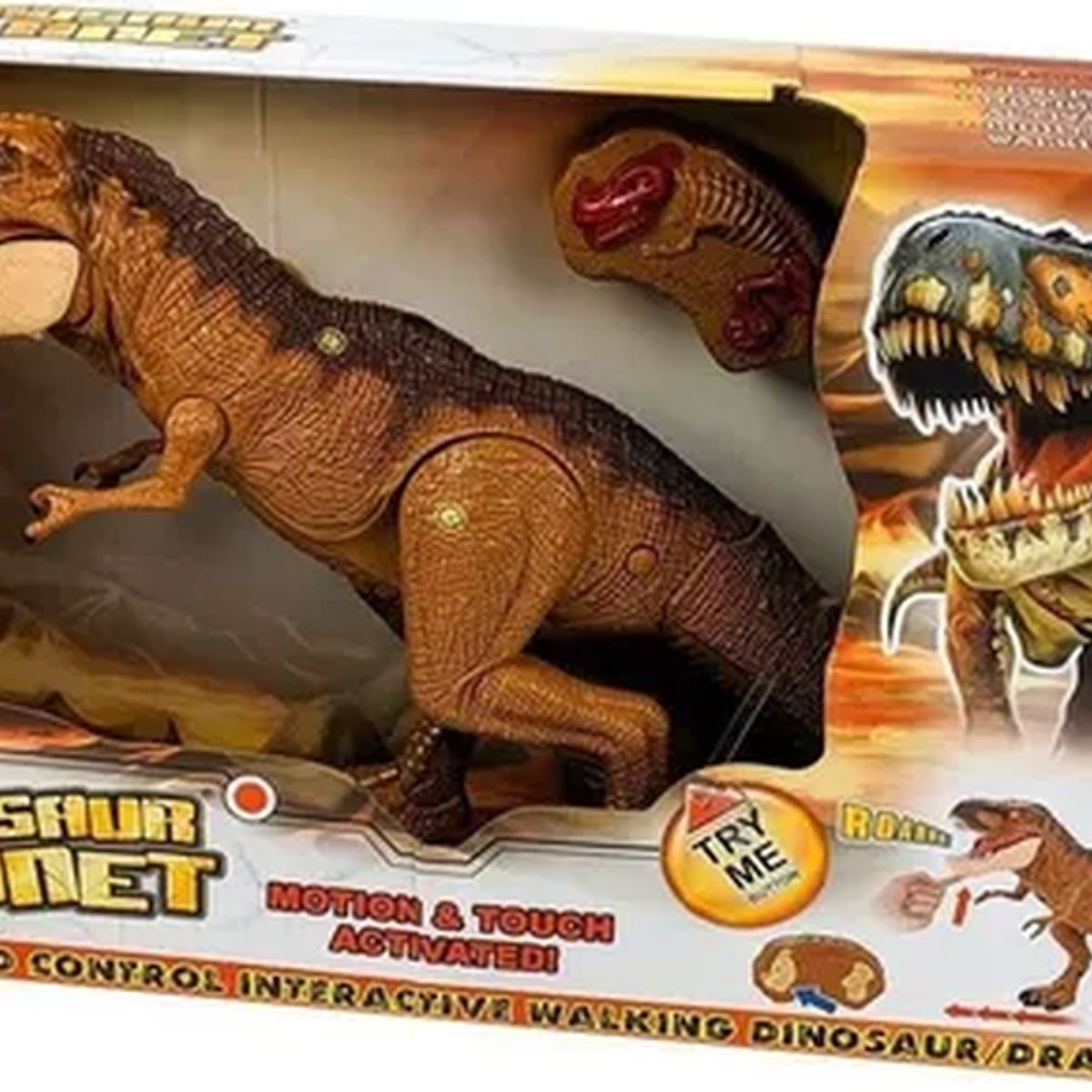 GENERICO - Dinosaurio rc sensores táctiles grande