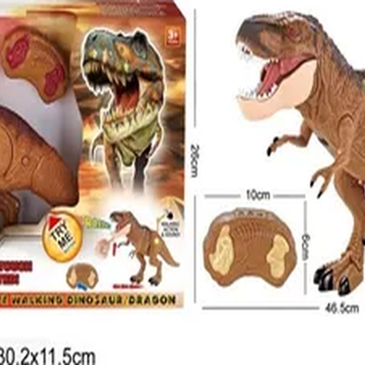 GENERICO - Dinosaurio rc sensores táctiles grande