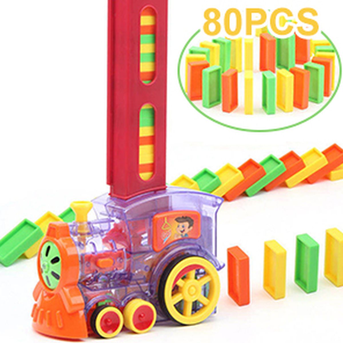 GENERICO - Tren efecto dominó juguete nuevo