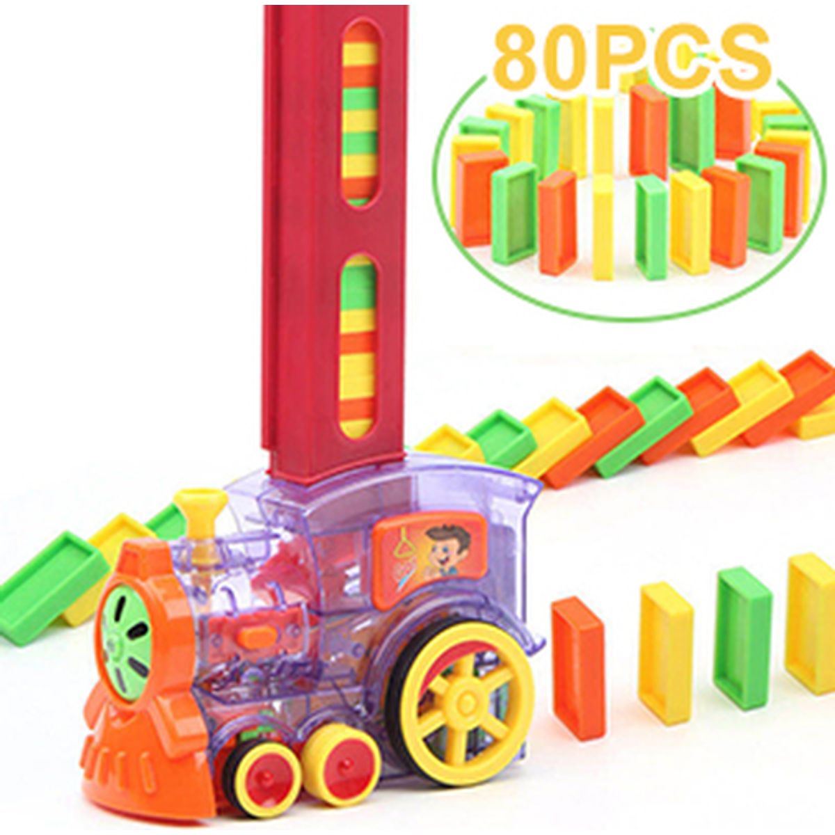 GENERICO - Tren efecto dominó juguete nuevo