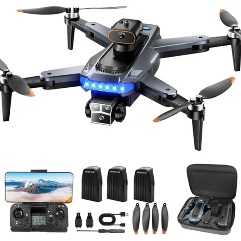GENERICO - Drone 4k 3 cámaras gps 5ghz 3 baterías
