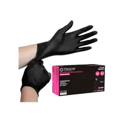 REUTTER - Guante Nitrilo Tresor Negro Talla Xl Caja X100 Unidades