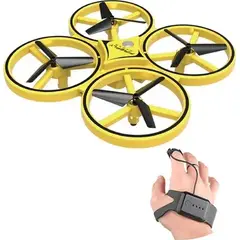 GENERICO - Drone luciérnaga rc mano amarillo