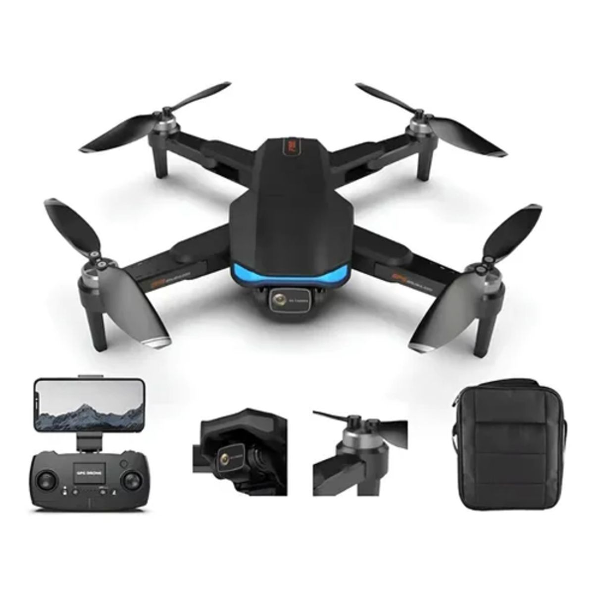 GENERICO - Drone f188 cámara 6k gps 1km +2 baterías