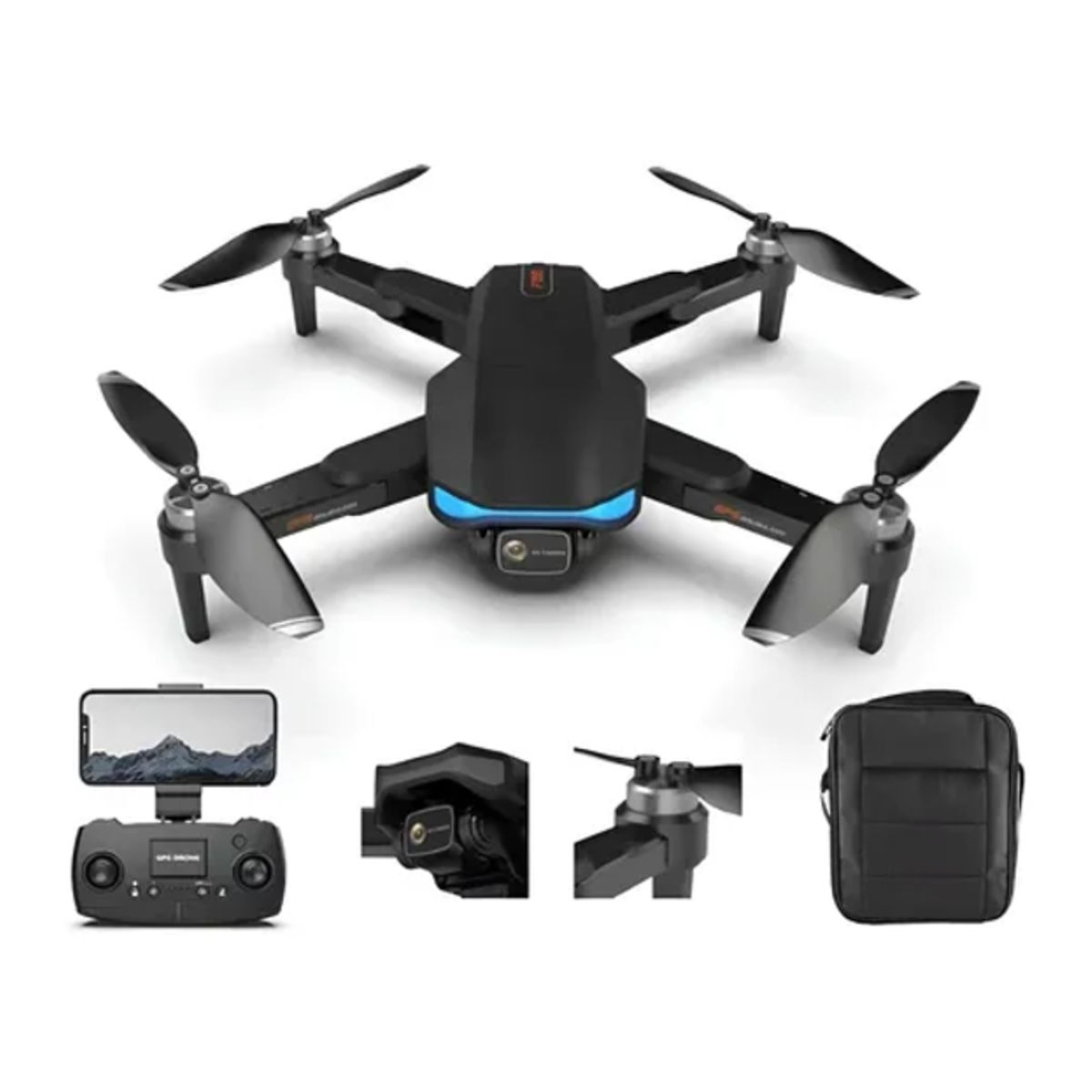 GENERICO - Drone f188 cámara 6k gps 1km +2 baterías