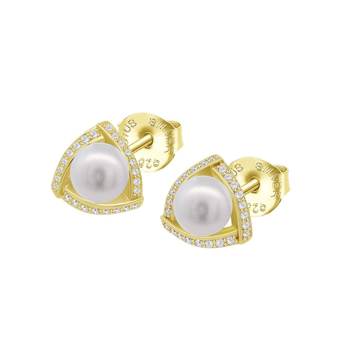LOTUS SILVER - Aros LP1928-4/3 Lotus Silver Mujer Pearls
