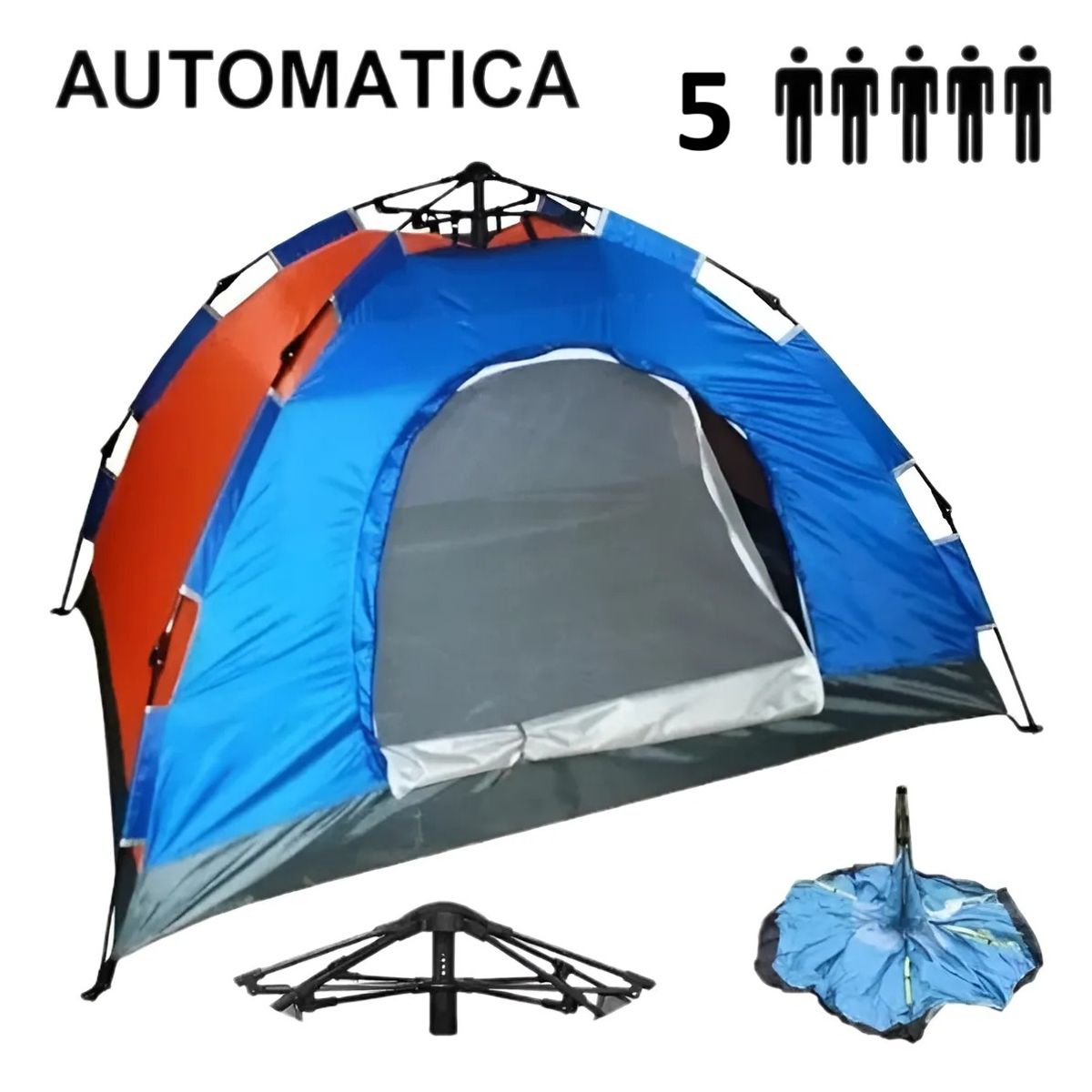 GENERICO - Carpa Para Acampar 5 personas Automática Impermeable