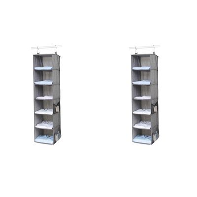 Imagen 2 del producto Pack 2 Organizadores De Ropa 6 Compartimentos Colgante Closet