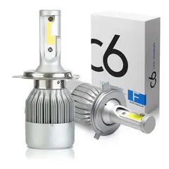 GENERICO - Kit Luces Led Para Auto H4 C6 36w 3800lm