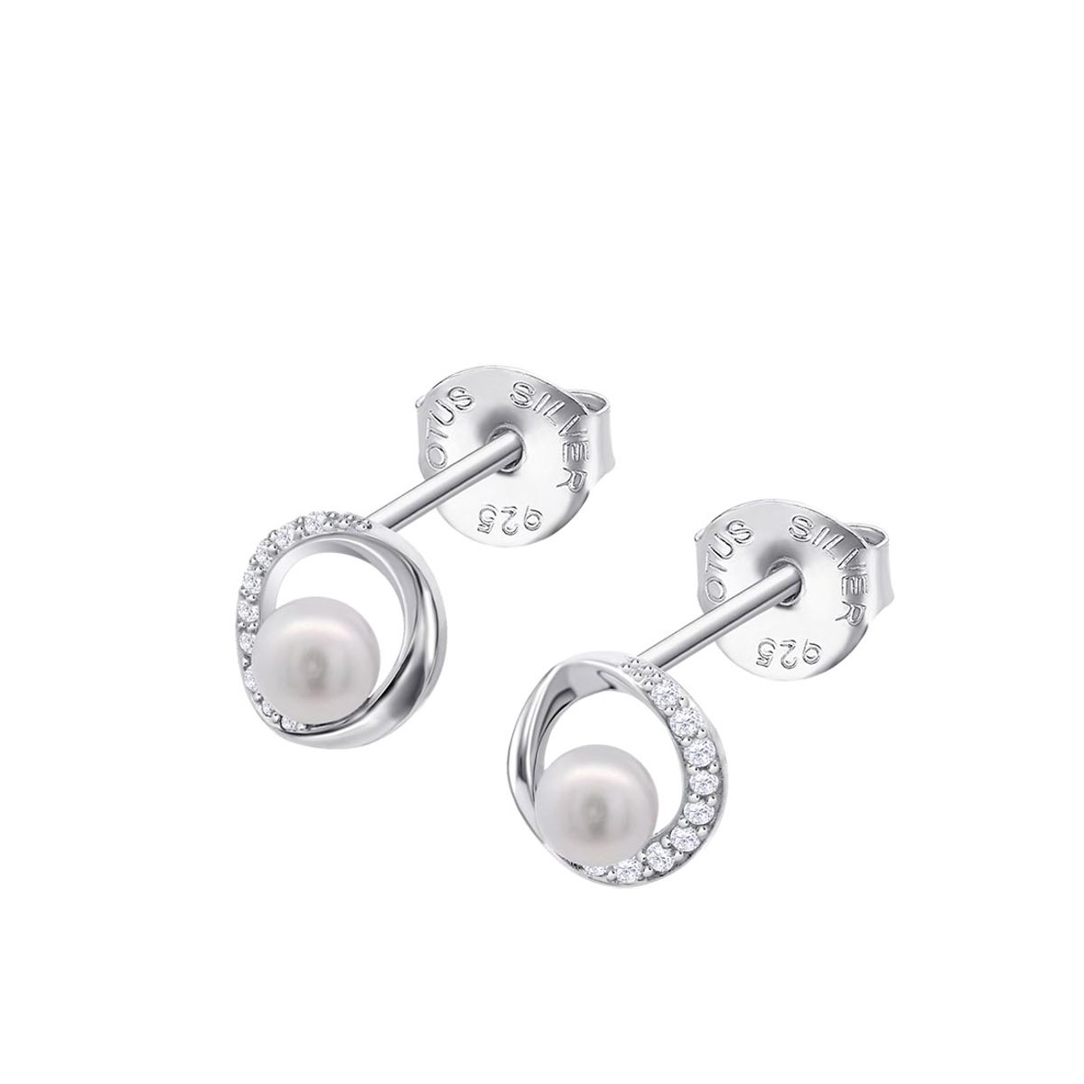 LOTUS SILVER - Aros LP3898-4/1 Lotus Silver Mujer Pearls