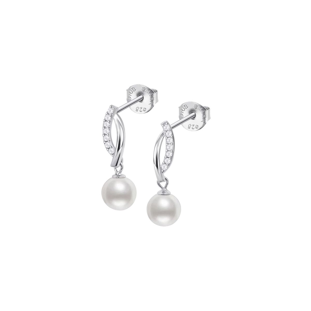 LOTUS SILVER - Aros LP3832-4/1 Lotus Silver Mujer Pearls