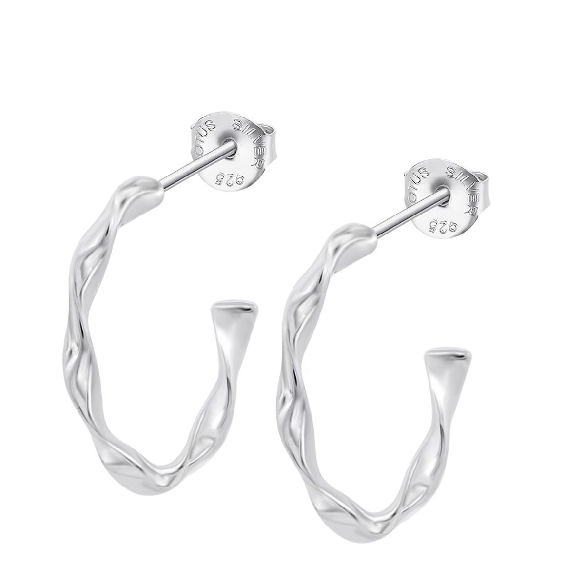 LOTUS SILVER - Aros LP3781-4/3 Lotus Silver Mujer Hoops