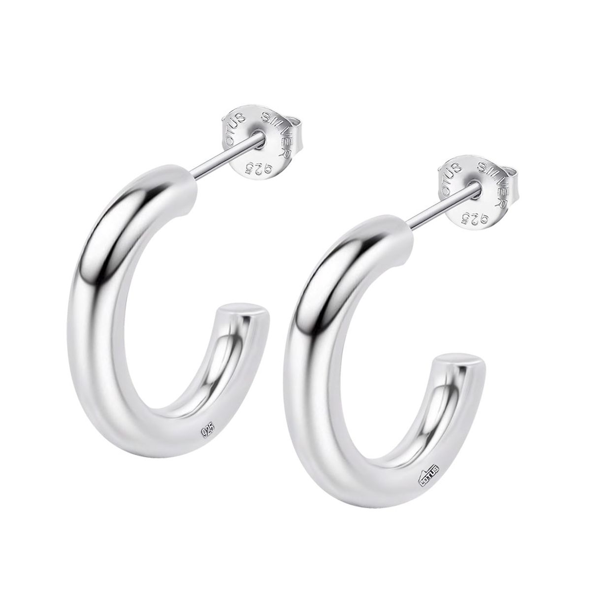 LOTUS SILVER - Aros LP3854-4/3 Lotus Silver Mujer Hoops