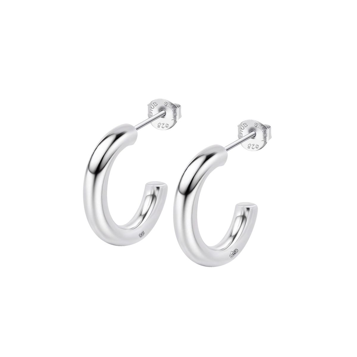 LOTUS SILVER - Aros LP3854-4/3 Lotus Silver Mujer Hoops