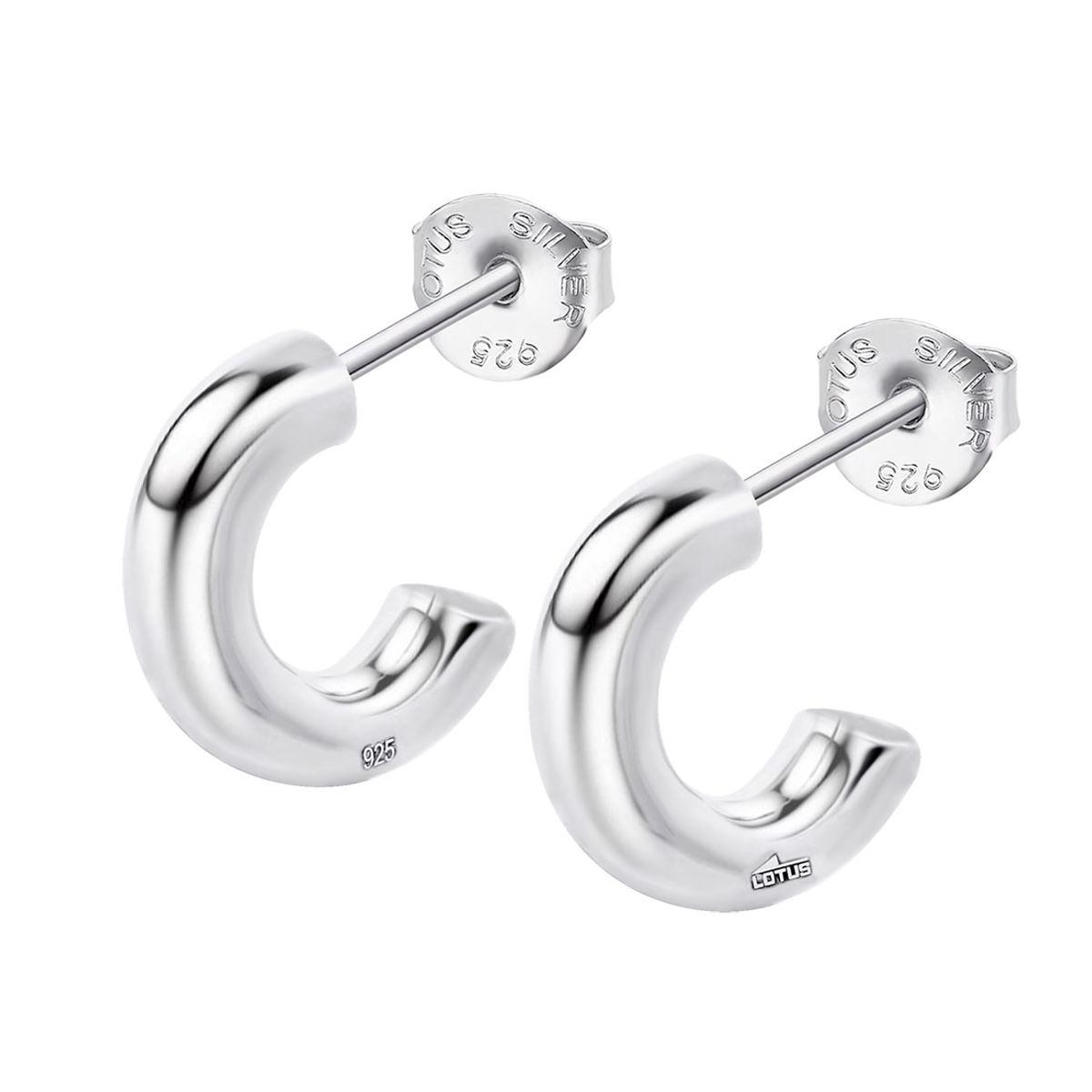 LOTUS SILVER - Aros LP3854-4/1 Lotus Silver Mujer Hoops
