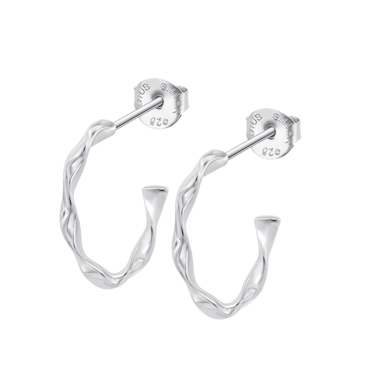 LOTUS SILVER - Aros LP3781-4/1 Lotus Silver Mujer Hoops
