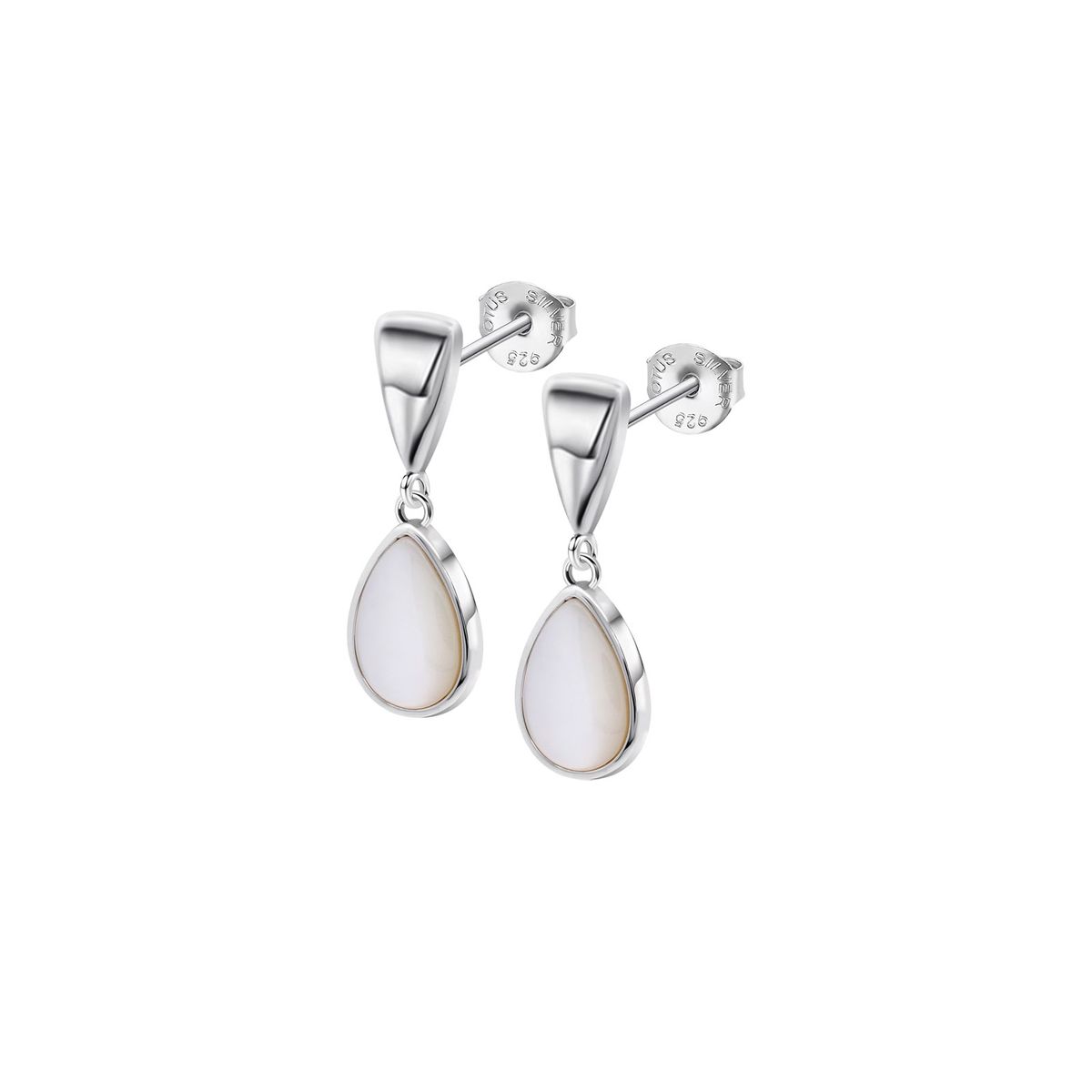LOTUS SILVER - Aros LP3795-4/1 Lotus Silver Mujer Pearls