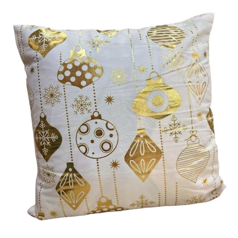 GENERICO - 2 Fundas  + 2 Cojines De Navidad 45x45cm Estampado Navideño
