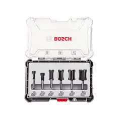 BOSCH - Juego de fresas rectas, 6 piezas, vástago de 1/4"