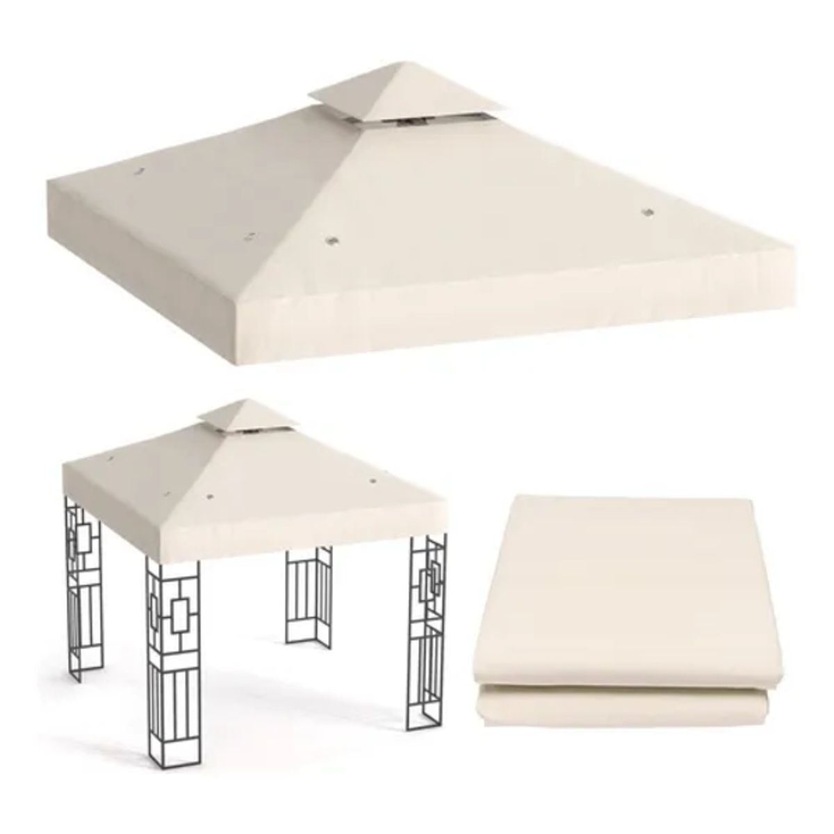 GENERICO - Lona carpa repuesto toldo 3x3 filtro uv