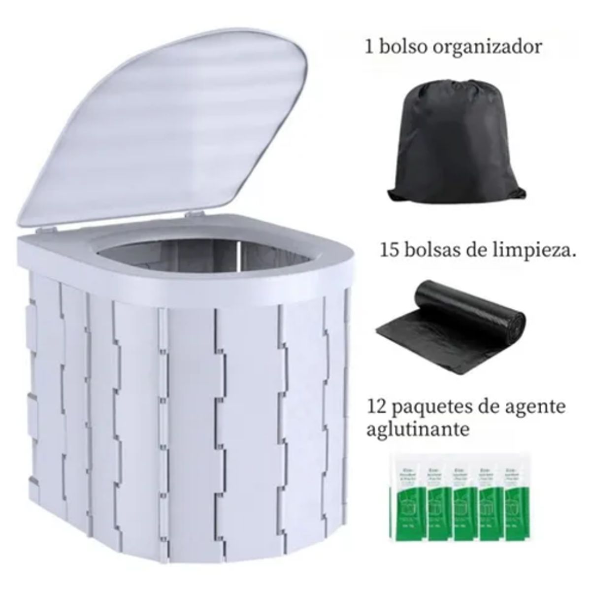 GENERICO - Carpa caseta baño vestidor portátil +inodoro azul