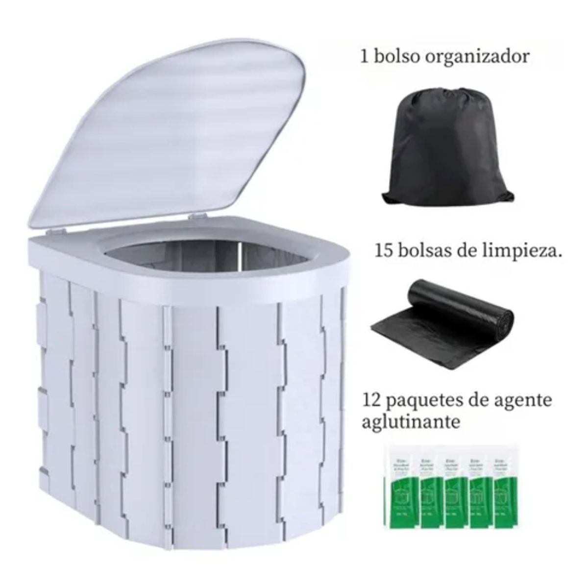 GENERICO - Carpa caseta baño vestidor portátil +inodoro azul